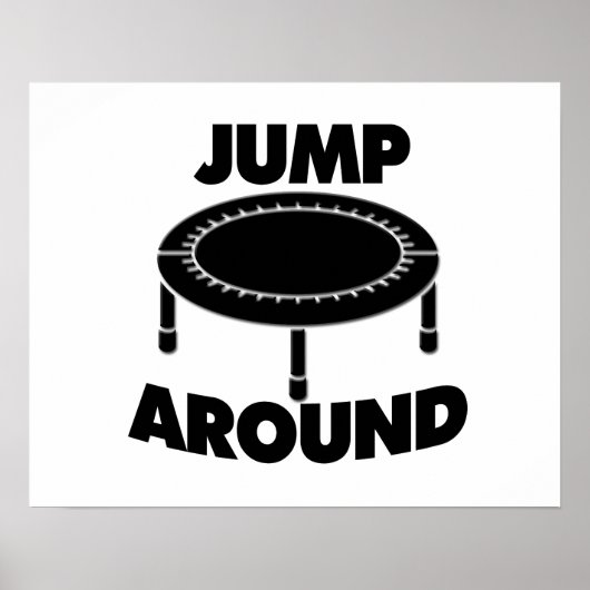 Poster Sauter autour de Trampoline (Devant)