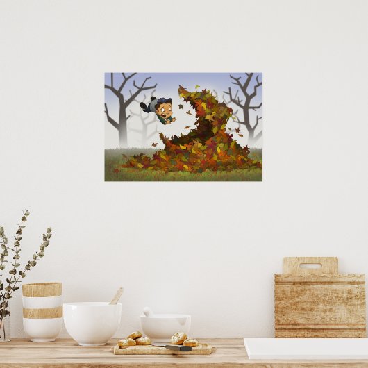 Poster "Sauter en Feuille" (Cuisine)