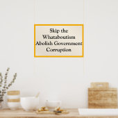 Poster Sauter le Whataboutisme (Cuisine)