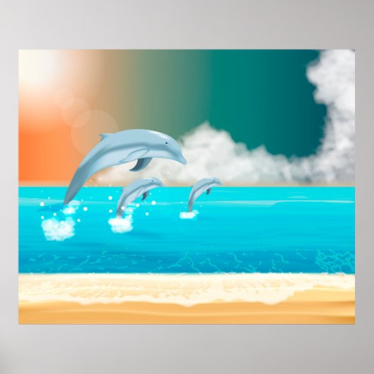 Poster Sauter les dauphins (Devant)