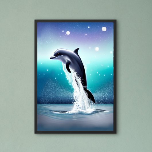 Poster Sauts De Dauphins Dans L'Océan