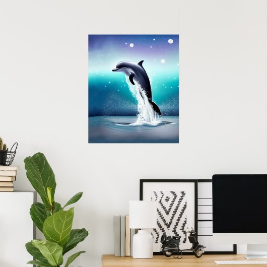 Poster Sauts De Dauphins Dans L'Océan (Bureau à domicile)