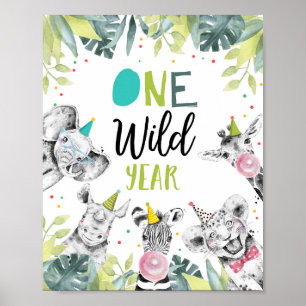 Poster Sauvage An Safari Boy Voyage d'anniversaire