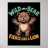 Poster Sauvage comme un ours, une éruption comme un lion (Devant)