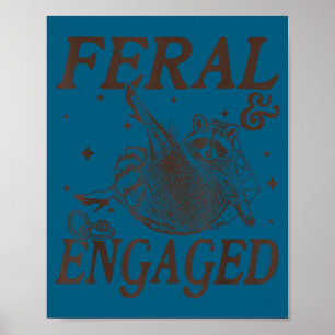 Poster Sauvage et fiancée humour de mariage fiançailles