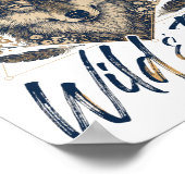 Poster Sauvage et libre" Loup Boho (Coin)