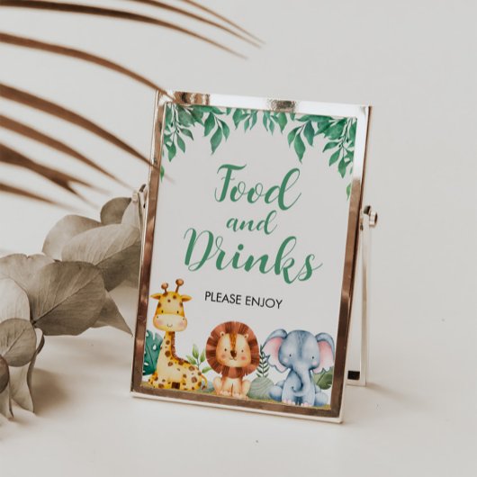 Poster Sauvage ONE Safari Animaux Repas et boissons Signa