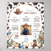 Poster Sauvage Ouest Cowboy Premier anniversaire Jalon (Devant)