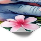 Poster Sauvage Tropical Une Jungle Safari Animaux Anniver (Coin)