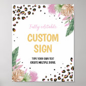 Poster Sauvage un Empreinte de léopard Anniversaire Table (Devant)