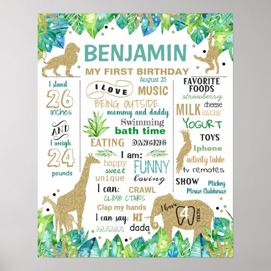 Poster Sauvage un premier signe jalon anniversaire (Devant)