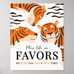 Poster Sauvage Un Tigre Boy's Help Yourself Favors Signer