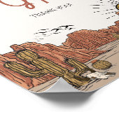 Poster Sauvage West Rodeo cartes et signe de fête de cade (Coin)