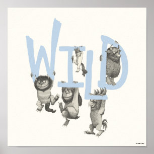 Poster SAUVAGE   Wild Things et Max - Bleu