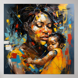 Poster Sauve Mon Enfant - Art NéO-Expressionniste