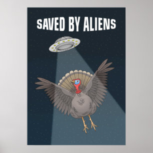 Poster Sauvé par des Aliens à Thanksgiving
