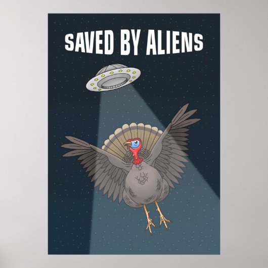 Poster Sauvé par des Aliens à Thanksgiving (Devant)