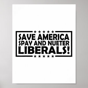 Poster Sauver L'Amérique Espérer Et Neutre Libéraux