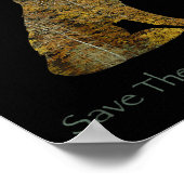 Poster Sauver l'environnement Wolf Silhouette De l'enviro (Coin)