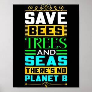 Poster Sauver Les Abeilles Les Arbres Et Les Mers Il N'y