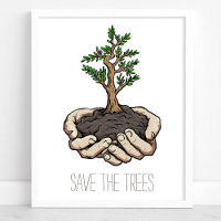 Sauver Les Arbres Mains Jeune Pousse Environnement