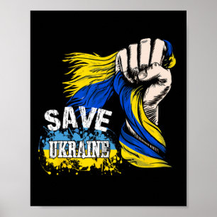 Poster Sauver l'Ukraine Nous sommes avec l'Ukraine Souten