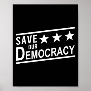 Poster Sauver notre démocratie Anti-Trump Protestation