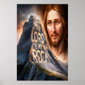 Poster Sauveur Divin : Le Seigneur Est Mon Rocher (Devant)