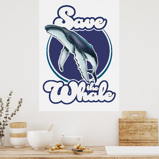 Poster Sauvez la baleine (Cuisine)