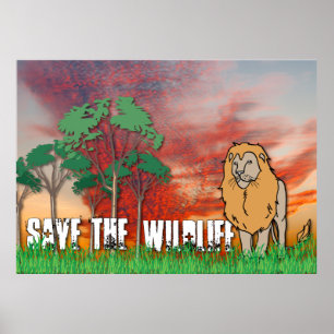 Poster Sauvez la faune
