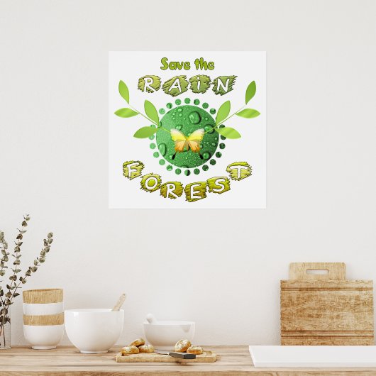 Poster Sauvez la forêt tropicale (Cuisine)