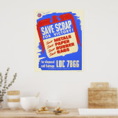 Poster Sauvez la merde pour la victoire ! - WPA (Cuisine)