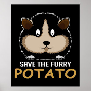 Poster Sauvez La Pomme De Terre À La Fleur Cadeaux Pour