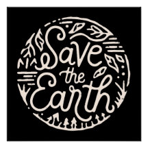 Sauvez la terre rétro