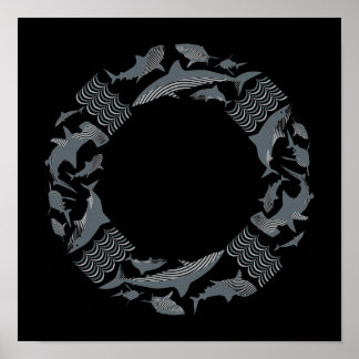 Poster Sauvez la vie des requins