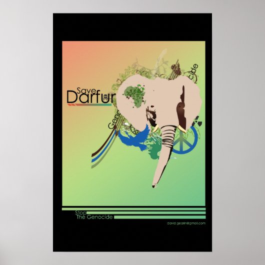 Poster Sauvez le Darfour (Devant)