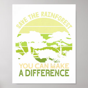 Poster Sauvez le Devenez écolo de Jour des terres Rainfor