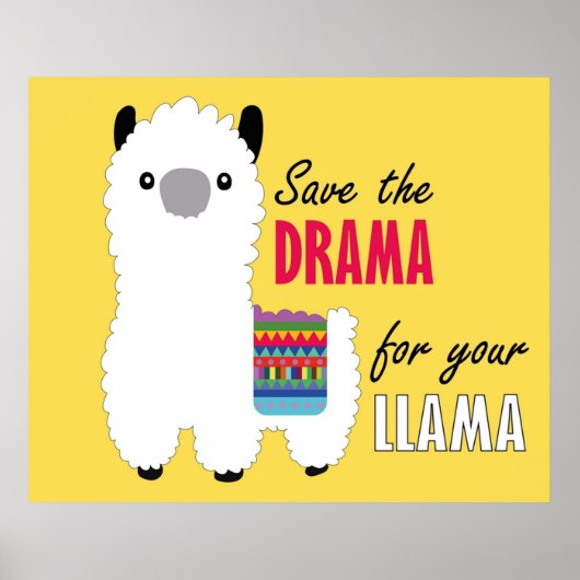 Poster Sauvez le drame pour votre lama (Devant)
