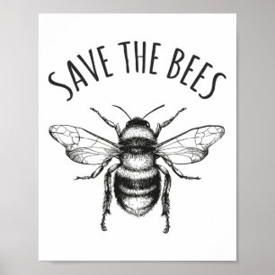 Poster Sauvez Le Jour des terres Des Abeilles Sauvez Notr