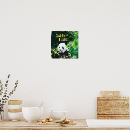 Poster Sauvez Le Panda (Cuisine)