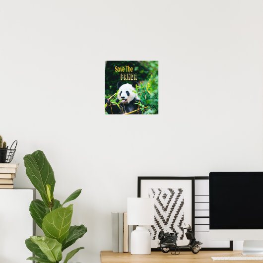Poster Sauvez Le Panda (Bureau à domicile)