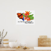 Poster Sauvez Le Papillon Monarque. Plante Milkweed. (Cuisine)