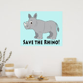 Poster Sauvez le Rhino ! (Cuisine)