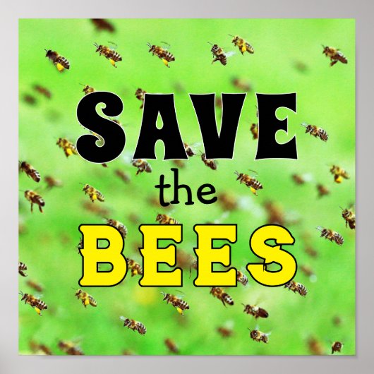Poster Sauvez les abeilles (Devant)