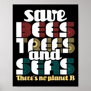Poster Sauvez Les Abeilles Et Les Mers - Jour des terres