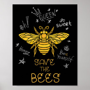 Poster Sauvez les abeilles Graffiti Apiary Chemise Bee Be