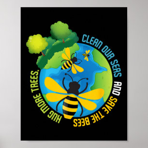 Poster Sauvez les abeilles - Jour des terres De l'environ