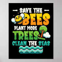 Sauvez les abeilles Plantes Arbres Mer propres De