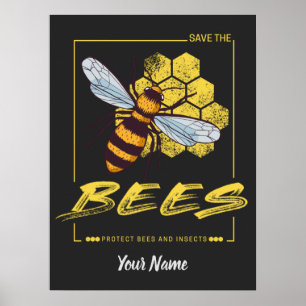 Poster Sauvez les abeilles pour l'apiculteur et l'apicult