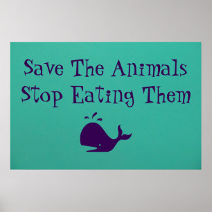 Poster Sauvez les animaux